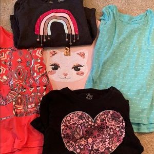 5 Girls Size 7 Long Sleeve Shirts